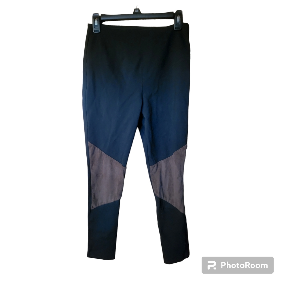 Athena Marie leggings‎ Suede Patches Sz L Tummy Control